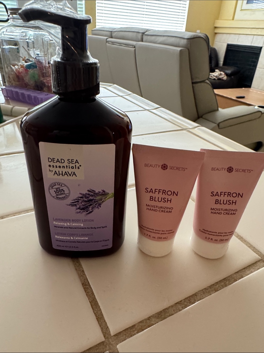 Ahava Dead Sea Essentials Lavender Body Lotion PLUS 2 bonus Hand Creams